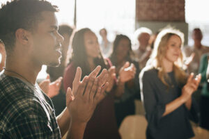People clapping their hands