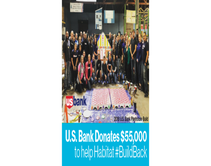 U.S. Bank donates $55,000 to help Habitat for Humanity #BuildBack