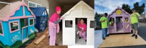 Photo of people building playhouses