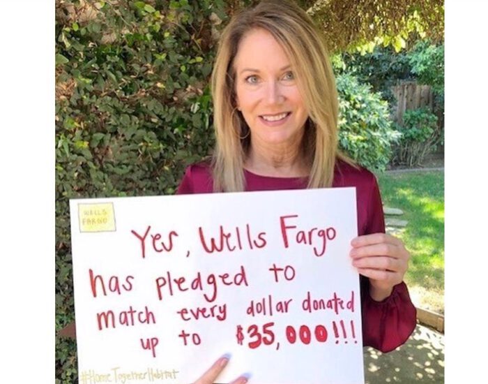 Wells Fargo steps in big as $35,000 match partner for #HomeTogetherHabitat campaign
